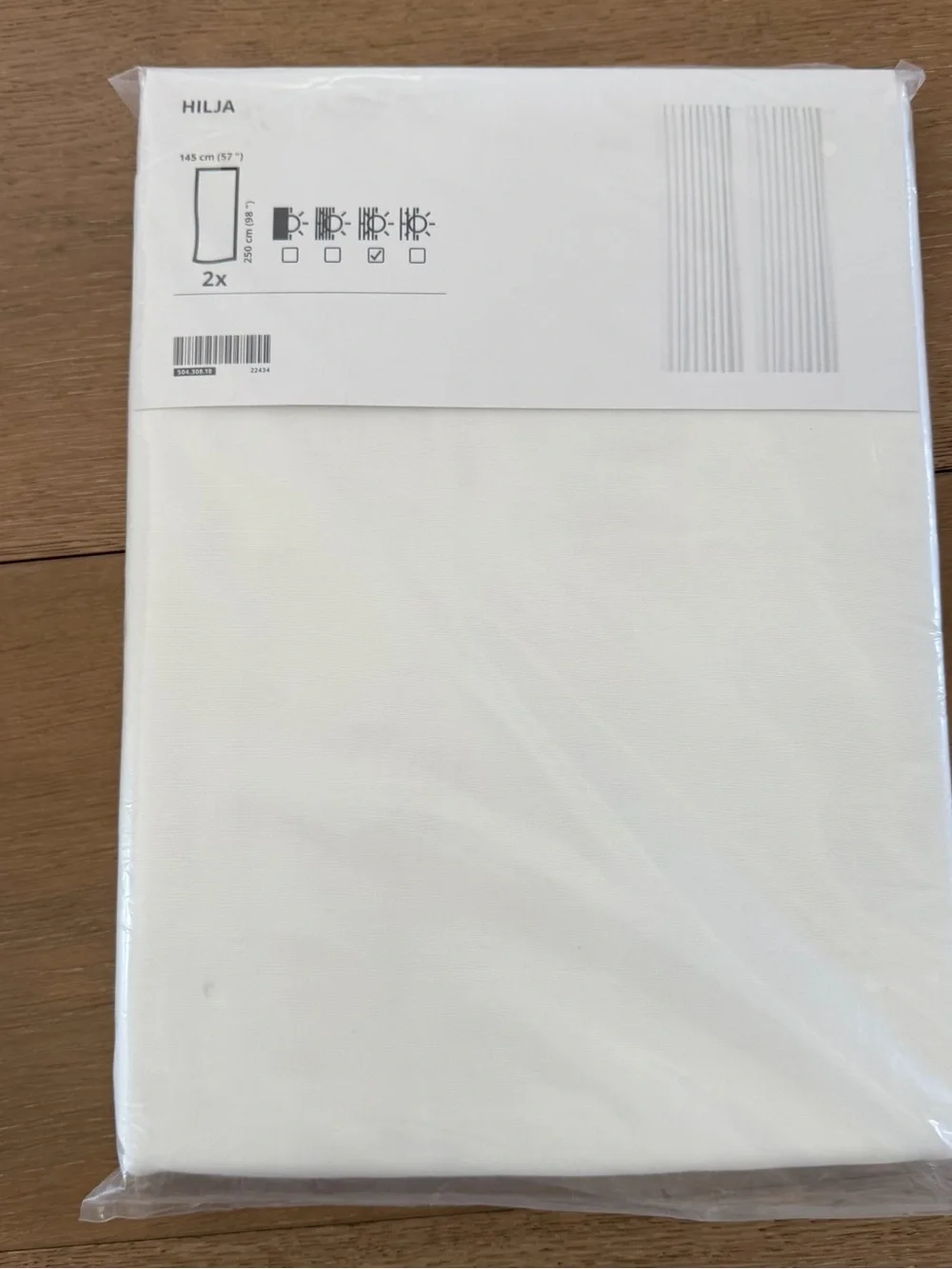 IKEA HILJA White Pillowcase Set